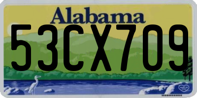 AL license plate 53CX709