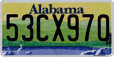 AL license plate 53CX970