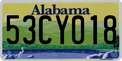 AL license plate 53CY018