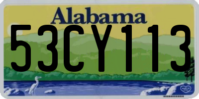 AL license plate 53CY113
