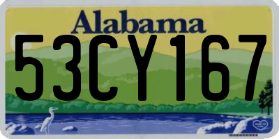 AL license plate 53CY167
