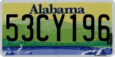 AL license plate 53CY196