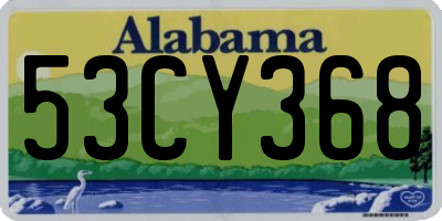 AL license plate 53CY368