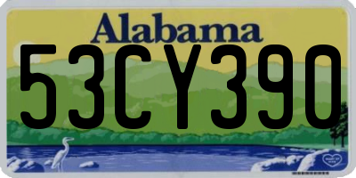 AL license plate 53CY390