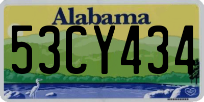 AL license plate 53CY434