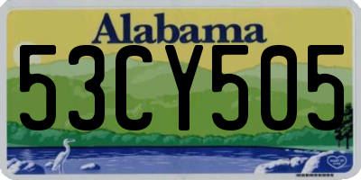 AL license plate 53CY505