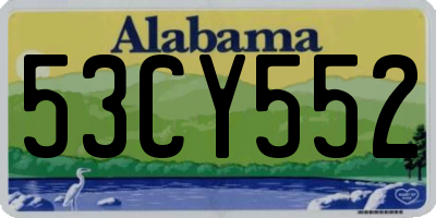 AL license plate 53CY552
