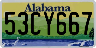 AL license plate 53CY667