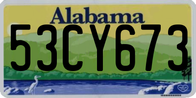 AL license plate 53CY673