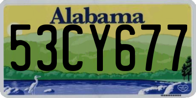 AL license plate 53CY677