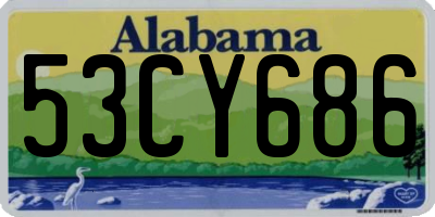 AL license plate 53CY686