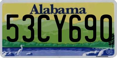 AL license plate 53CY690