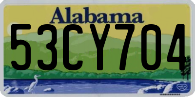 AL license plate 53CY704
