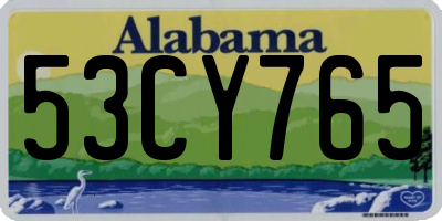 AL license plate 53CY765