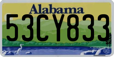 AL license plate 53CY833
