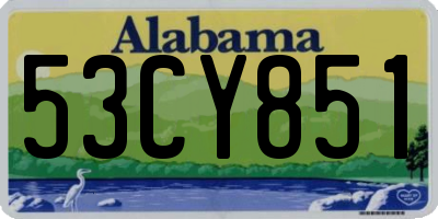 AL license plate 53CY851