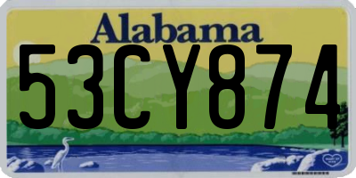 AL license plate 53CY874