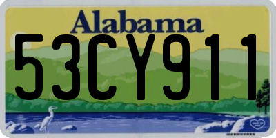 AL license plate 53CY911