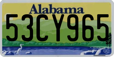 AL license plate 53CY965