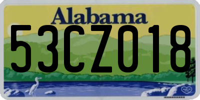 AL license plate 53CZ018