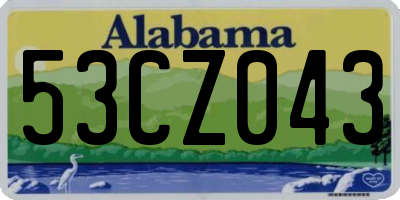 AL license plate 53CZ043