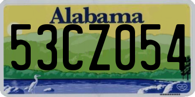AL license plate 53CZ054
