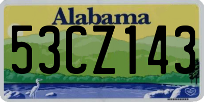 AL license plate 53CZ143