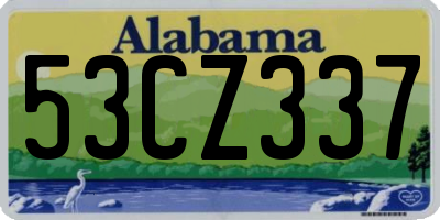 AL license plate 53CZ337
