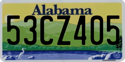 AL license plate 53CZ405