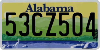 AL license plate 53CZ504