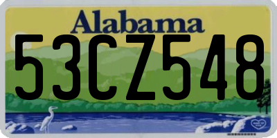 AL license plate 53CZ548