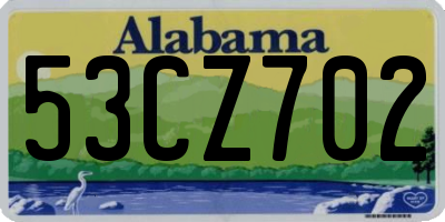 AL license plate 53CZ702