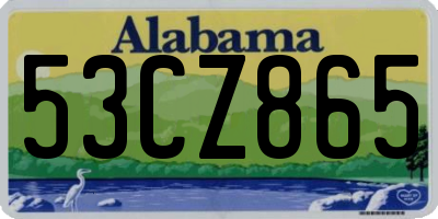 AL license plate 53CZ865