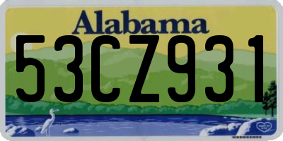 AL license plate 53CZ931