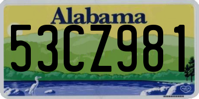 AL license plate 53CZ981