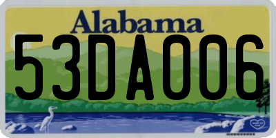 AL license plate 53DA006