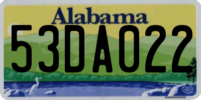 AL license plate 53DA022