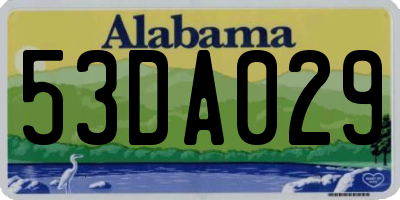 AL license plate 53DA029