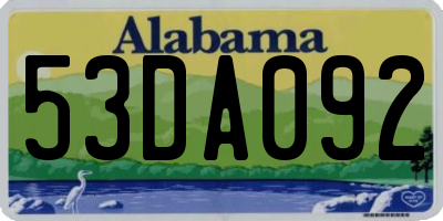 AL license plate 53DA092