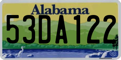 AL license plate 53DA122