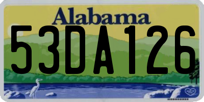 AL license plate 53DA126