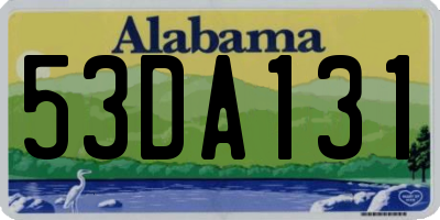 AL license plate 53DA131