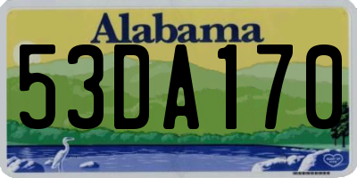 AL license plate 53DA170