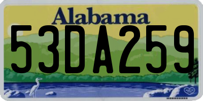 AL license plate 53DA259