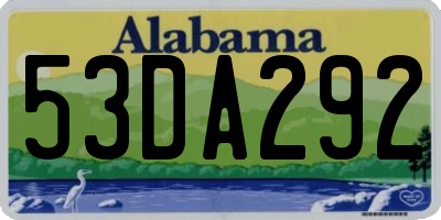 AL license plate 53DA292