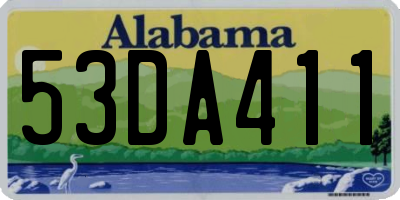 AL license plate 53DA411