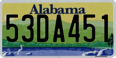 AL license plate 53DA451
