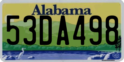 AL license plate 53DA498