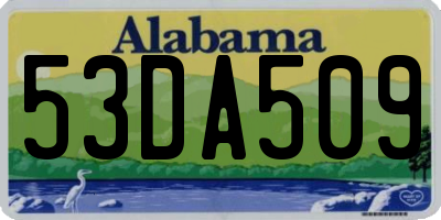 AL license plate 53DA509