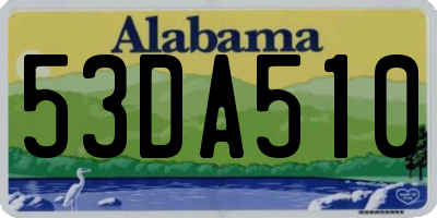 AL license plate 53DA510